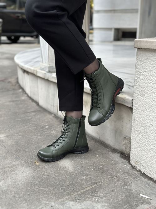 Bağcıklı Deri Bot