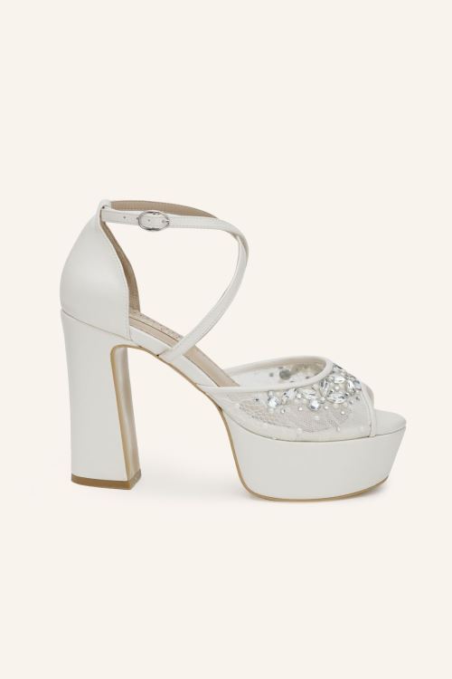 Ispina Platformlu Gelin Ayakkabısı