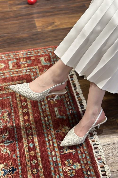 Sedef İnci Topuklu Gelin Ayakkabısı 