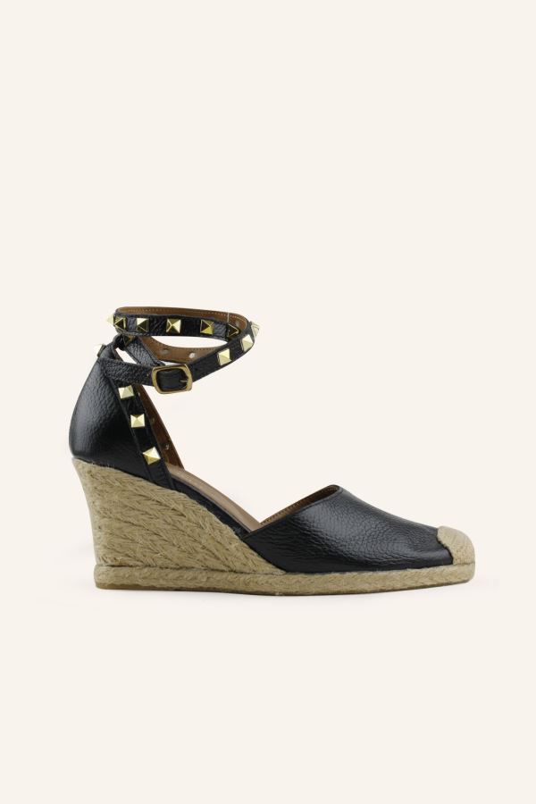 Topuklu Deri Sandalet